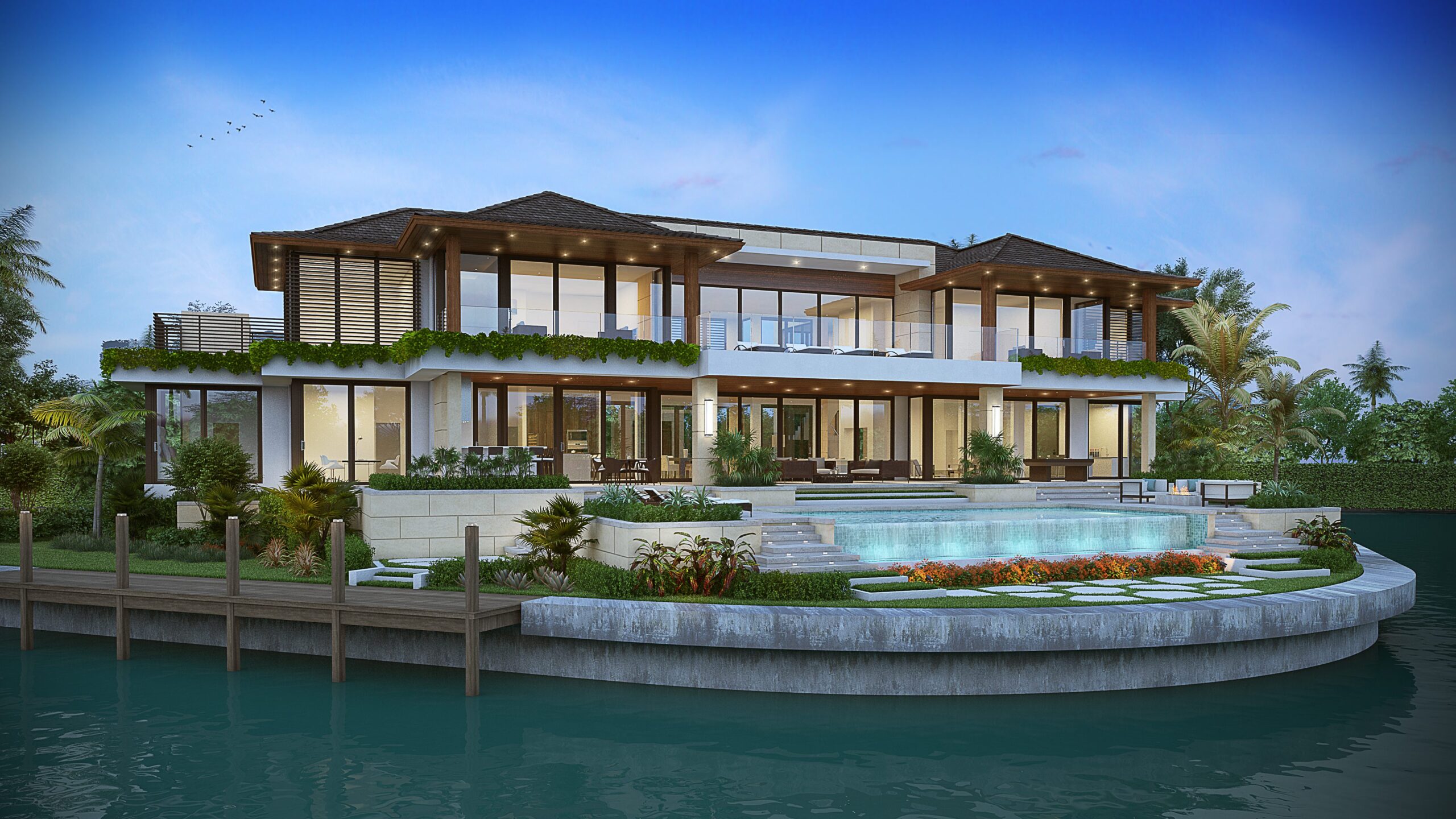 Waterfront Tropical Modern Residence