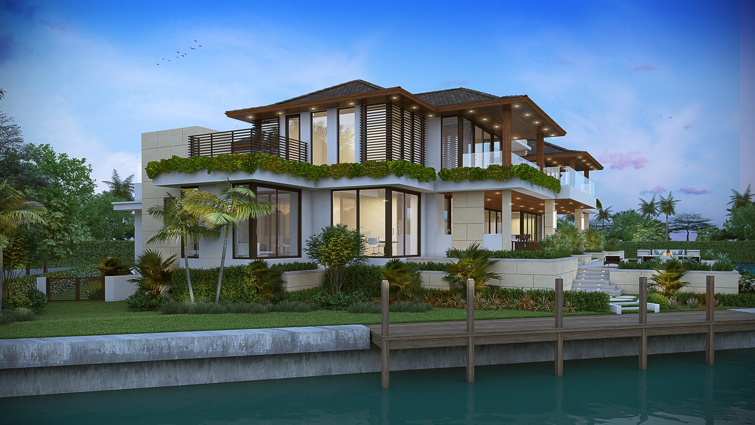 Waterfront Tropical Modern Residence